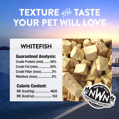 Northwest Naturals Raw Rewards Freeze-Dried Whitefish Treats for Dogs and Cats - Bite-Sized Pieces - Healthy, 1 Ingredient, Human Grade Pet Food, All Natural, Proudly Made in USA