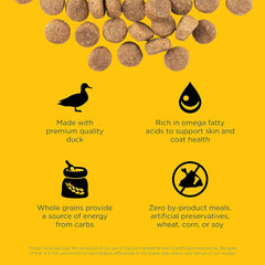Go! Solutions Skin + Coat Care, Dry Dog Food, Duck Recipe with Grains