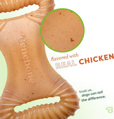 Benebone Dental Durable Dog Chew Toy for Aggressive Chewers, Real Chicken, Made in USA