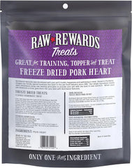 Northwest Naturals Raw Rewards Freeze-Dried Pork Heart Treats for Dogs and Cats - Bite-Sized Pieces - Healthy, 1 Ingredient, Human Grade Pet Food, All Natural, Proudly Made in USA