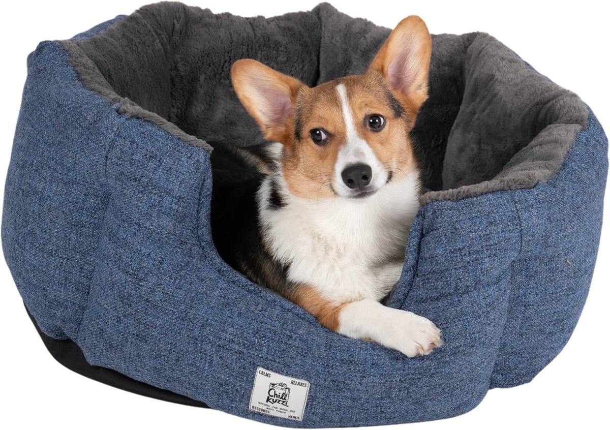 Dog Gone Smart Pet Products ChillKuzzi Bed, Slate Blue