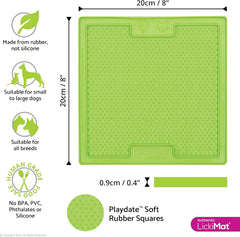 LickiMat Classic Soother, Dog Feeding Mat for Boredom and Anxiety Relief, Ideal for Food, Treats, Yoghurt or Peanut Butter, Lick Mats, Fun Alternative to a Slow Feeder Bowl, Green