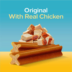 Pedigree Dentastix Small & Medium Breed Dog Treats, Original With Real Chicken, 13.93 oz. Bag (25 Treats)