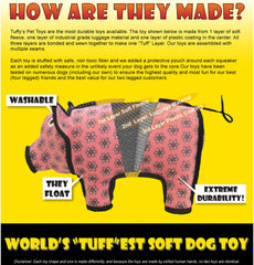 TUFFY - World's Tuffest Soft Dog Toy - Ultimate Bone-Squeakers - Multiple Layers. Made Durable, Strong & Tough. Interactive Play Dog Toy (Tug, Toss & Fetch). Machine Washable & Floats