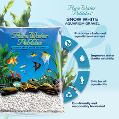 Snow White Aquarium Gravel - 25 lbs - Non-Toxic, Colorfast, Vibrant Substrate for Aquariums, Terrariums, Ponds & Crafts