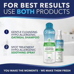 TropiClean OxyMed Hypoallergenic Hot Spot Treatment for Dogs, Dog Allergy Relief Spray,