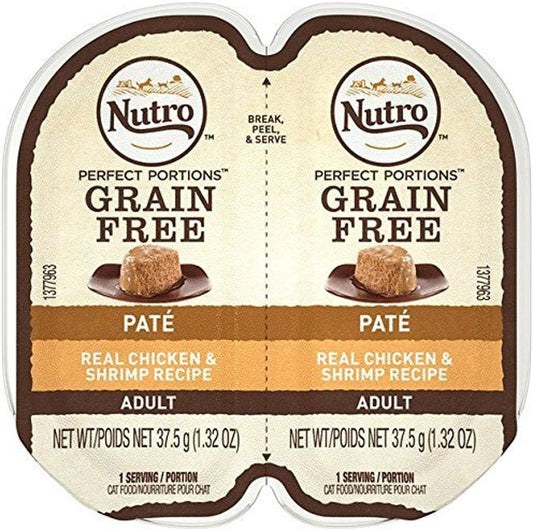 Nutro Perfect Portions Pate Real Chicken And Shrimp Wet Cat Food Tray - 2.65 Ounces (Pack Of 24)