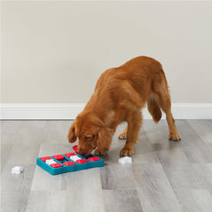 Nina Ottosson Dog Brick Treat Puzzle Enrichment Toy, Level 2 Intermediate Game, Blue