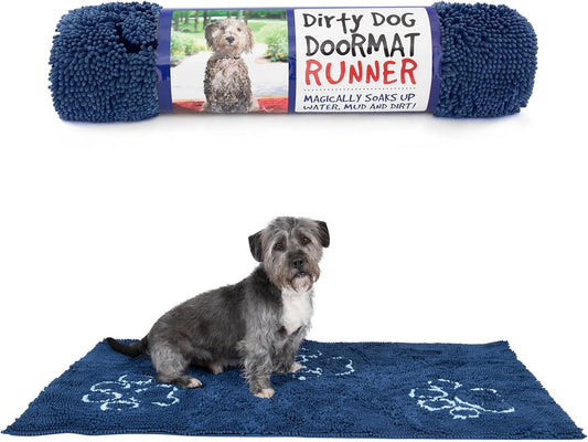 Dog Gone Smart Dirty Dog Doormat - Fast Drying Rug with Super Gripper Backing for Clean Floors - Super Absorbent and Machine Washable Mat for Muddy Paws 60In X 30 in