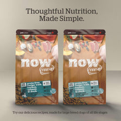 Now Fresh Grain-Free Large Breed Dry Dog Food with Turkey, Salmon & Duck Chicken-Free, Glucosamine & Chondroitin for Healthy Joints 25 lb