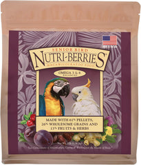 LAFEBER'S Senior Bird Nutri-Berries Pet Bird Food, Made with Non-GMO and Human-Grade Ingredients, 3 lb