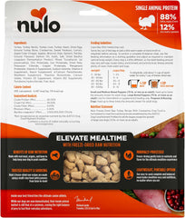 Nulo Freeze-Dried Raw Turkey Recipe with Cranberries Complete and Balanced Dry Dog Food Kibble