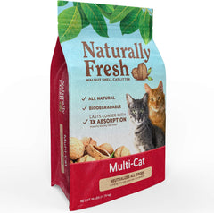 Naturally Fresh Cat Litter Made From Walnut Shells, Unscented, Multi-Cat, Upcycled, Low Dust, Sustainable