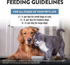 Northwest Naturals Raw Rewards Freeze-Dried Whitefish Treats for Dogs and Cats - Bite-Sized Pieces - Healthy, 1 Ingredient, Human Grade Pet Food, All Natural, Proudly Made in USA