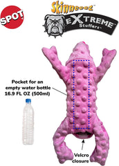 Skinneeez Extreme Stuffers Pig - Stuffing Free Dog Toy With Squeaker & Rip Stop Mesh Lining for Durability- Insert Plastic Bottle for Extra Crunch, For Small to Medium Puppies & Dogs - 14in