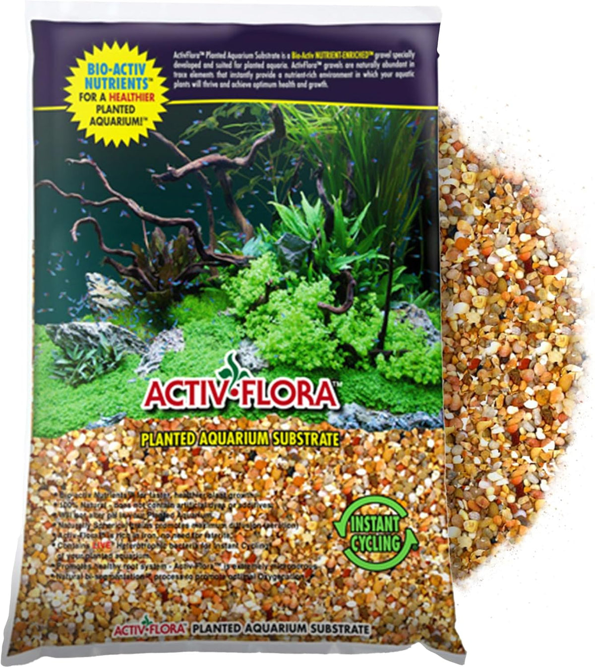 Floragems Premium Planted Ochre Aquarium Gravel, 20 Lbs - Nutrient-Rich Substrate, Enhances Water Quality for Fish Life and Plant Growth,