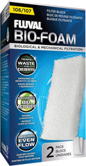 Fluval 106/107 Bio-Foam, Replacement Aquarium Filter Media, 2-Pack