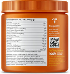 Zesty Paws Multivitamin Treats for Dogs, Glucosamine Chondroitin Joint Support + Digestive Enzymes & Probiotics, Grain Free Dog Vitamins and Supplements for Skin & Coat, Peanut Butter - 90ct