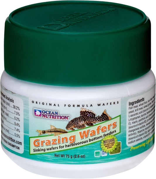 Ocean Nutrition Algae Wafers, Tropical Fish Food, Pleco Wafers, Algae Wafers for Bottom Feeders, Nutritionally Balanced Vegetarian Fish Food for Herbivorous Bottom Feeders