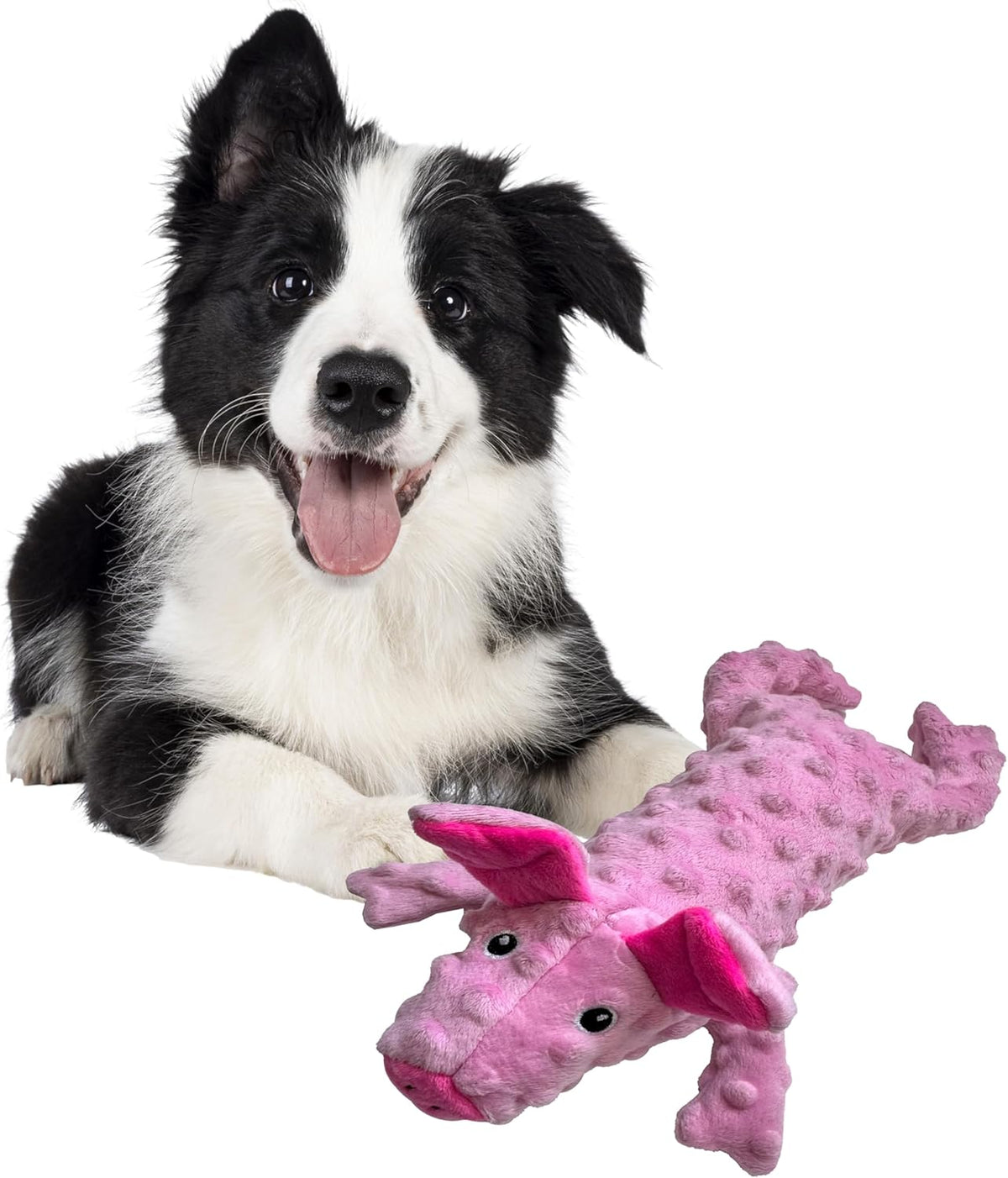 Skinneeez Extreme Stuffers Pig - Stuffing Free Dog Toy With Squeaker & Rip Stop Mesh Lining for Durability- Insert Plastic Bottle for Extra Crunch, For Small to Medium Puppies & Dogs - 14in