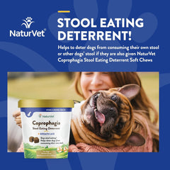NaturVet – Coprophagia Stool Eating Deterrent Plus Breath Aid – Deters Dogs from Consuming Stool – Enhanced with Breath Freshener, Enzymes & Probiotics – 70 Soft Chews