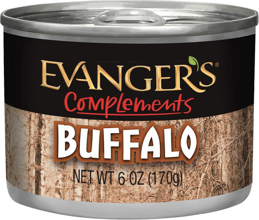 Evanger's Complements Buffalo for Dogs & Cats - 24, 6 oz Cans