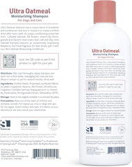 Veterinary Formula Smart Coat Complex Ultra Oatmeal Moisturizing Shampoo for Dogs – Moisture-Rich, Nourishing Shampoo – Leaves Coat Clean, Soft, Silky, Shiny – Long-Lasting Fragrance