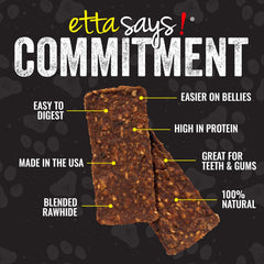 etta says! Premium Crunchy Chew Bars - All Natural - Made in The USA (12 Count Pack of 1)