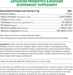 NaturVet Scoopables Advanced Probiotics for Dogs - Chewable Dog Probiotics & Digestive Enzymes - Support a Healthy Gut for Your Pet - Hickory Smoked Bacon Flavor