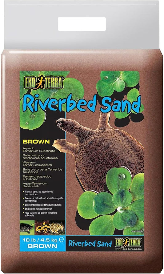 Exo Terra Riverbed Sand, 10-Pounds - Real Riverbed Sand with No Added Dyes or Chemicals