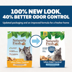 Eco-Shell Naturally Fresh Cat Litter Made From Walnut Shells, Unscented,, Biodegradable, Dust-Free, Sustainable, 14 Lbs