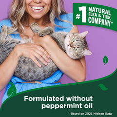 HERO PET Vet's Best Natural Waterless Flea & Tick Bath for Cats – Natural No-Rinse Dry Shampoo with Plant-Based Ingredients – Flea and Tick Prevention and Control with Certified Essential Oils – 5 oz Bottle