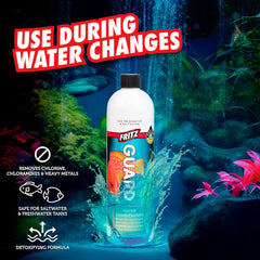 Fritz Aquatics FritzGuard Water Conditioner/Dechlorinator Makes Tap Water Safe for Fresh & Salt Water Aquariums