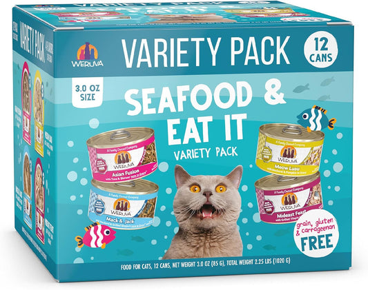 Weruva, Cat Classic Seafood & Eat It! Variety Pack Canned Cat Food (Pack of 12)
