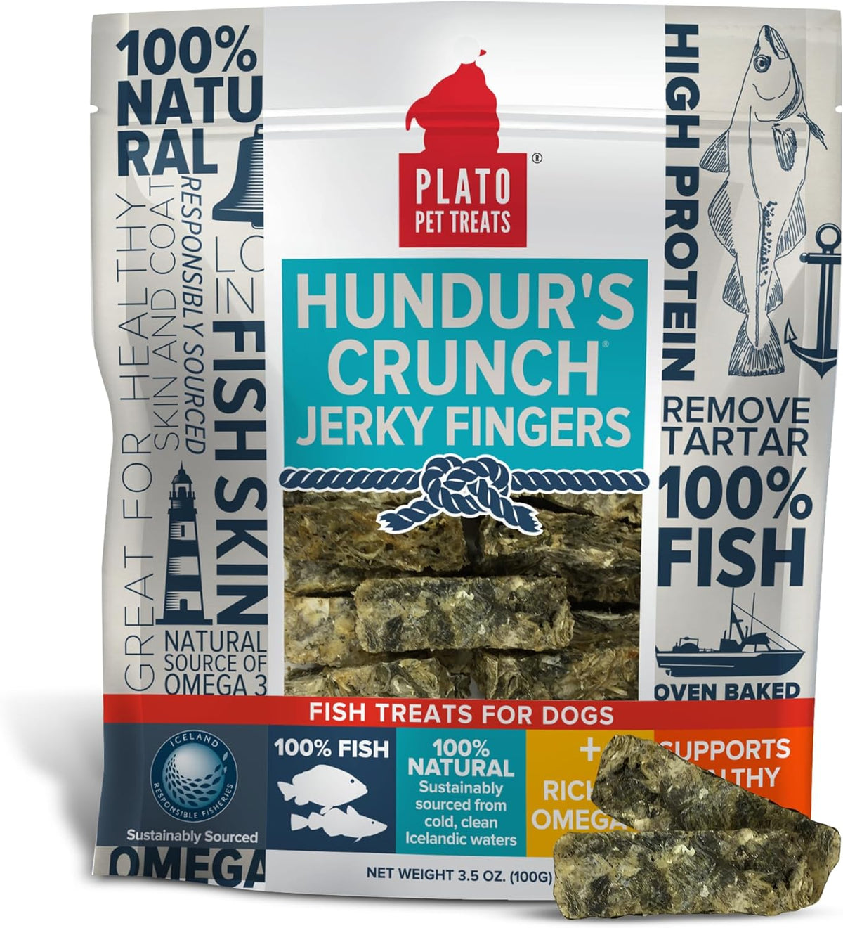 PLATO Hundur's Crunch Jerky Fingers