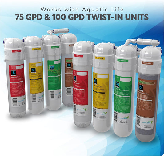Aquatic Life Color Changing Deionization Filter Cartridge for Twist-in Units