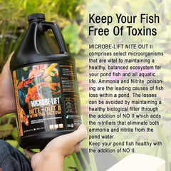 MICROBE-LIFT NITE16 Nite-Out II Water Cleaner for Outdoor Ponds and Water Gardens, Rapid Ammonia and Nitrite Reduction, 16 Ounces
