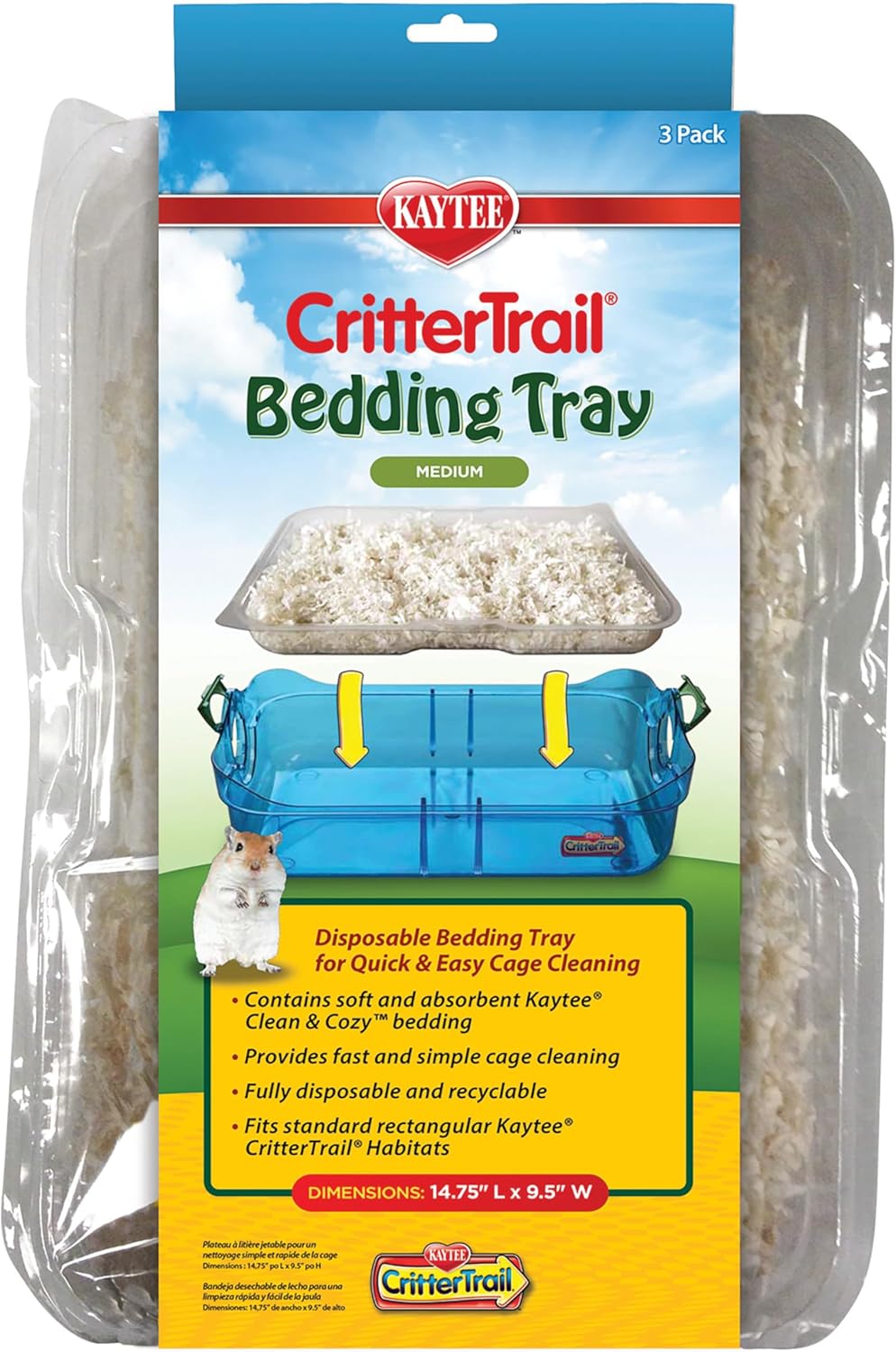 Kaytee Crittertrail Bedding Tray 3 Count