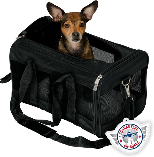Sherpa Original Deluxe Travel Pet Carrier, Airline Approved & Guaranteed On Board - Black