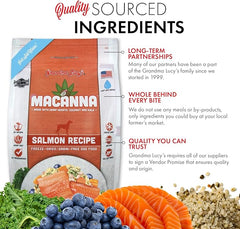 Grandma Lucy’s® Macanna™ Freeze Dried Grain Free Salmon Recipe Dog Food