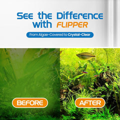 Flipper Cleaner FL!PPER Flipper Platinum Aquarium Algae Scraper | Glass & Acrylic Tank Cleaner with Serrated Blade for Efficient Aquarium Maintenance