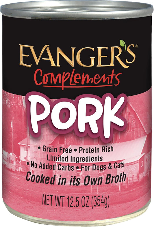 Evanger's Grain Free Pork for Dogs & Cats - 12pk, 12.5 oz Cans