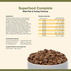 BADLANDS RANCH- Superfood Complete, Air-Dried Adult Dog Food - High Protein, Zero Fillers, Superfood Nutrition by Katherine Heigl (Wild Fish and Turkey Formula)