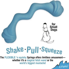Nylabone Springa Interactive Dog Toy for Small Dogs - Lightweight Flexible Floatable Dog Tug Toy for Creative Play & Dog Exercise