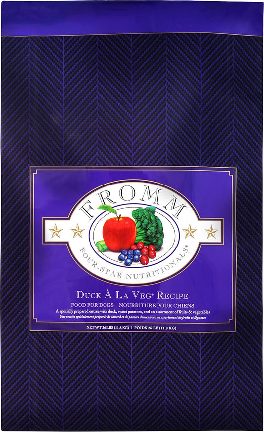 Fromm Four-Star Nutritionals Duck A La Veg Dog Food - Premium Dry Dog Food - Duck Recipe