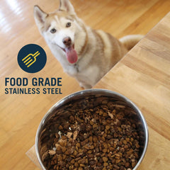 OurPet's DuraPet Premium Dishwasher Safe Stainless Steel Dog Bowl for Food or Water [Multiple Sizes for Small to Large Dogs] in Traditional or Wide Base Design