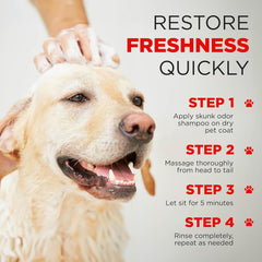 TropiClean Deodorizing Skunk Shampoo for Dogs - Extra Strength Skunk Odor Remover - 24 Hour Fast Relief 1 gal
