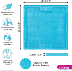 LickiMat Classic Soother Slow Feeder for Dogs Lick Mat Boredom Anxiety Reducer Perfect for Food Treats Yogurt Liquid Food Peanut Butter Fun Alternative to a Slow Feed Dog Bowl, Turquoise