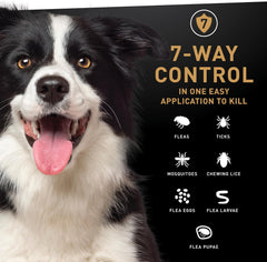 Flea And Tick Prevention For Dogs, Repellent, Treatment, and Control, Fast Acting Waterproof Topical Drops for Small, Medium and Large Dog and Puppies, 3 Monthly Doses