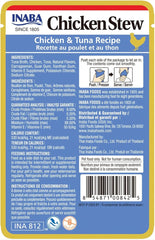 Inaba Chicken Stew Side Dish/Complement/Dry Cat Food Topper/Treat for Cats with Vitamin E, Eight 1.4 Ounce Pouches